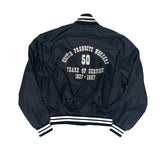 Vintage 80s USA Holloway Black Varsity Jacket, Size XL,  United Products Workers 50th Anniversary